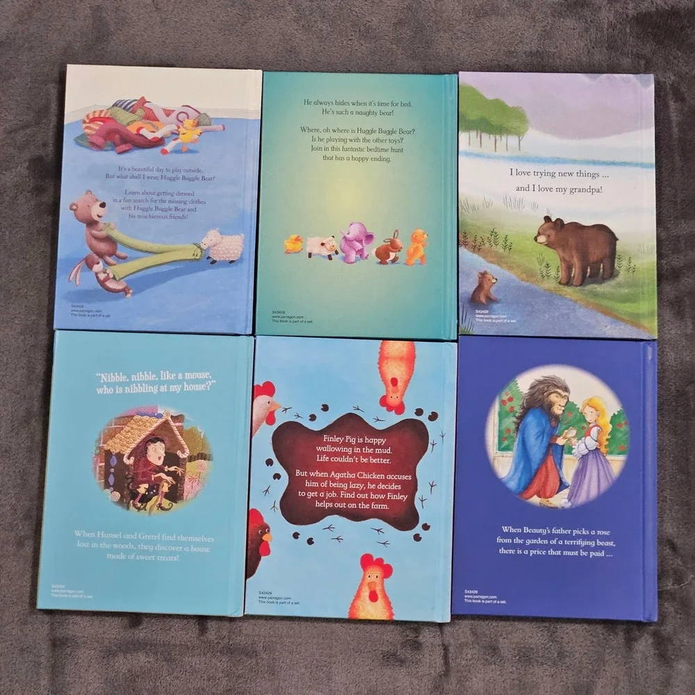 Childrens Story Books Set of 6 Hardcover Bedtime Stories Hansel‎ Gretel